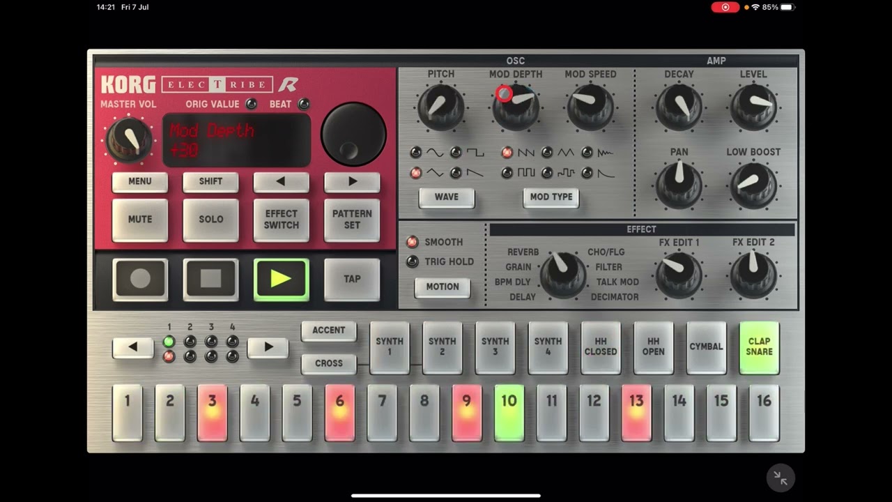 KORG iElectribe для iPhone — отлично работает на iPad — полное пошаговое руководство и руководство