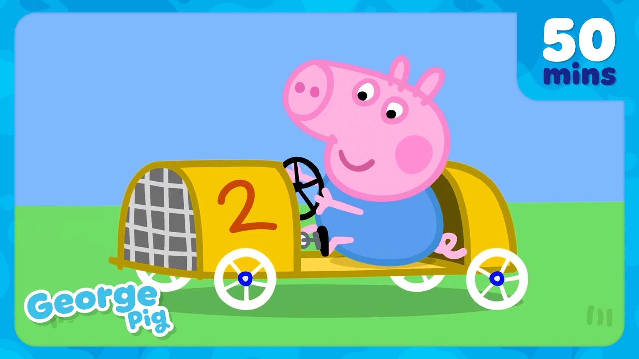 George Pig Drives His New Race Car 🏎️ Peppa Pig Full Episodes | 50 Minutes | George Pig
