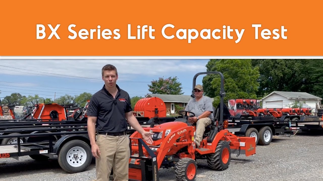 Testing the Lift Capacity of the Kubota BX Series