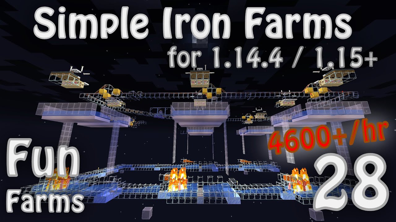 Просто, дёшево, эффективно &mdash; IRON Farms для 1.14.4 [Fun Farms 28]