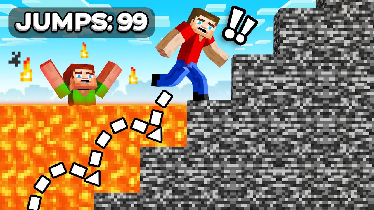 Minecraft but Every Jump, Lava Rises!