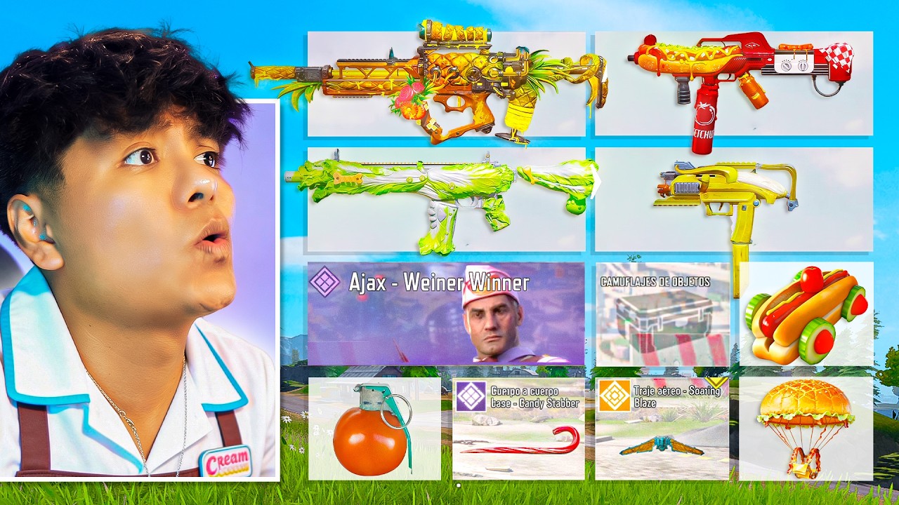 Usé las 4 SKINS de COMIDA más EXCLUSIVAS en COD Mobile