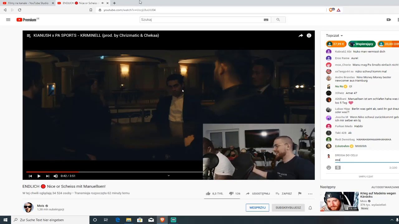 Mois & Manuellsen  Live Lach kick :P