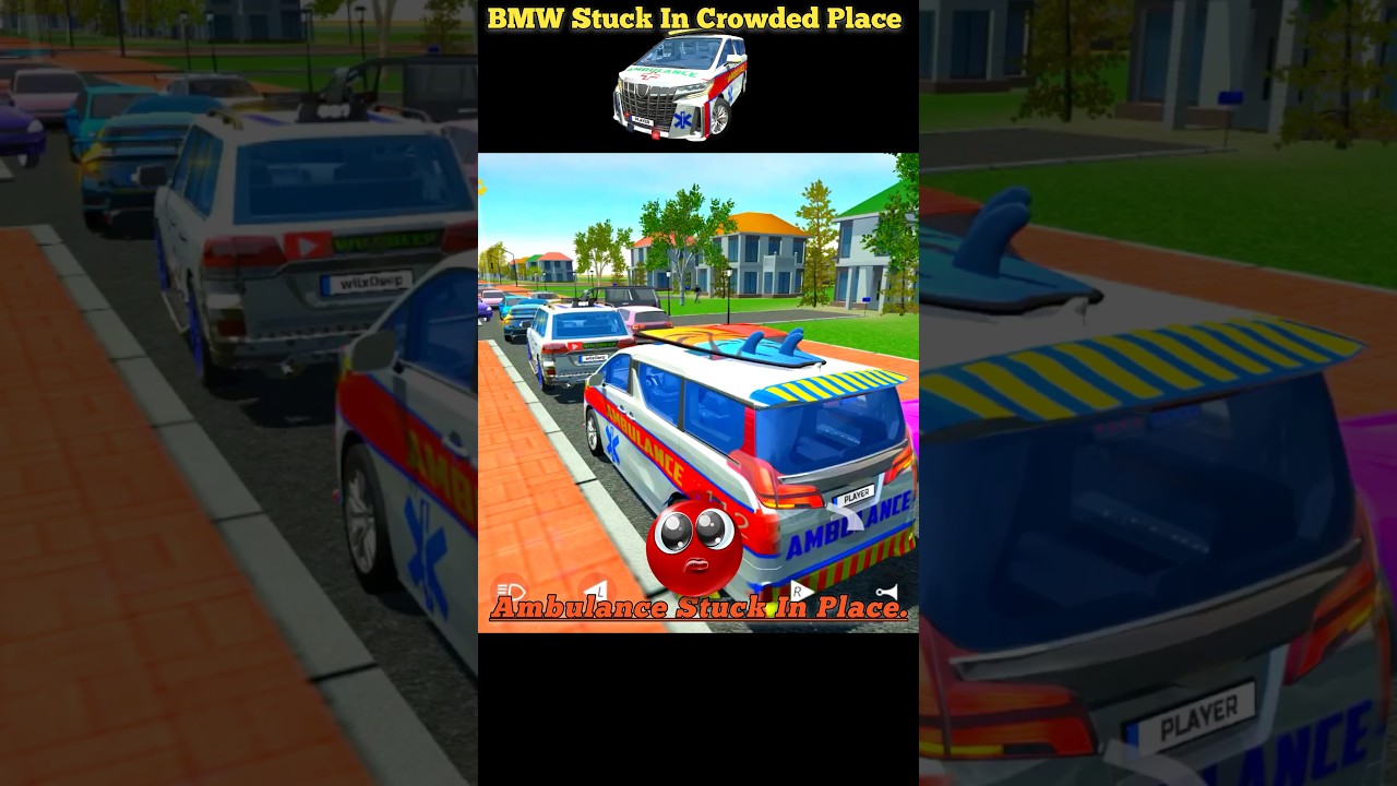 Ambulance Stuck🥺Then BMW Car Simulator2 #assamtezpur #bmw #shorts #localstarbinit #trollface #gamtng