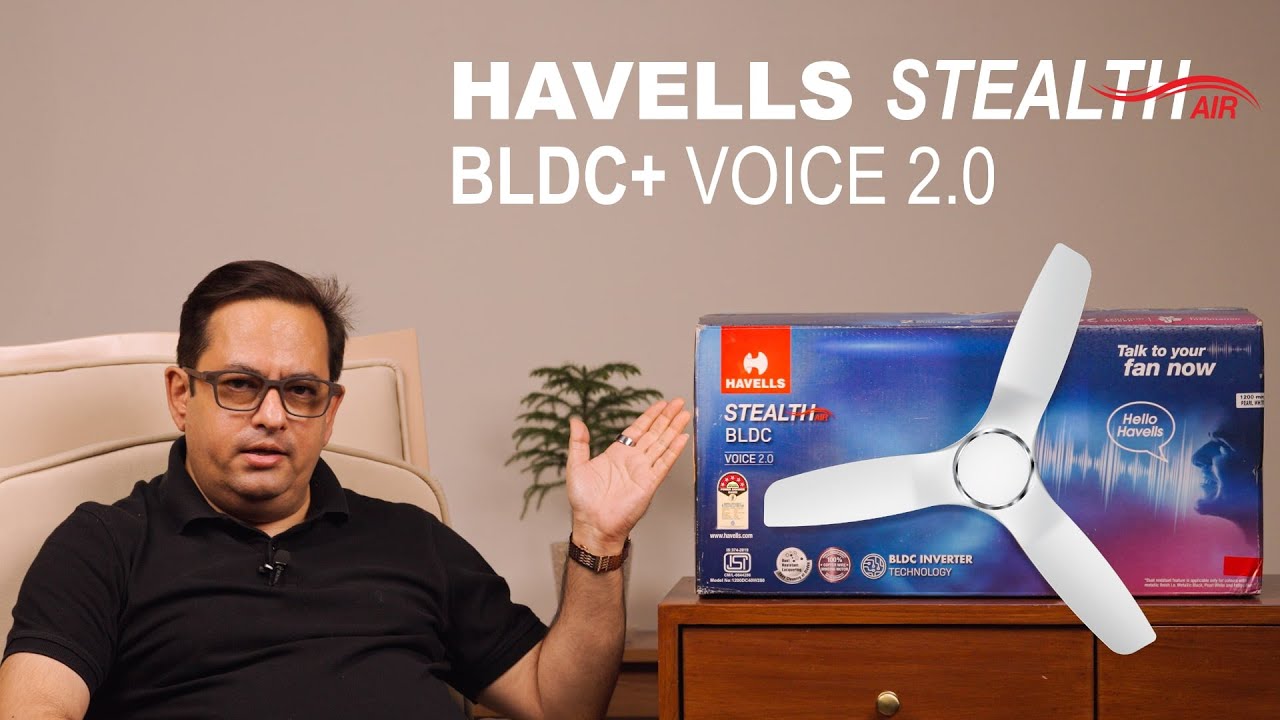 Havells Stealth Air BLDC+ Voice Fan - Pure&nbsp;Innovation&nbsp;& Comfort | No WiFi,&nbsp;No&nbsp;App&nbsp;Needed
