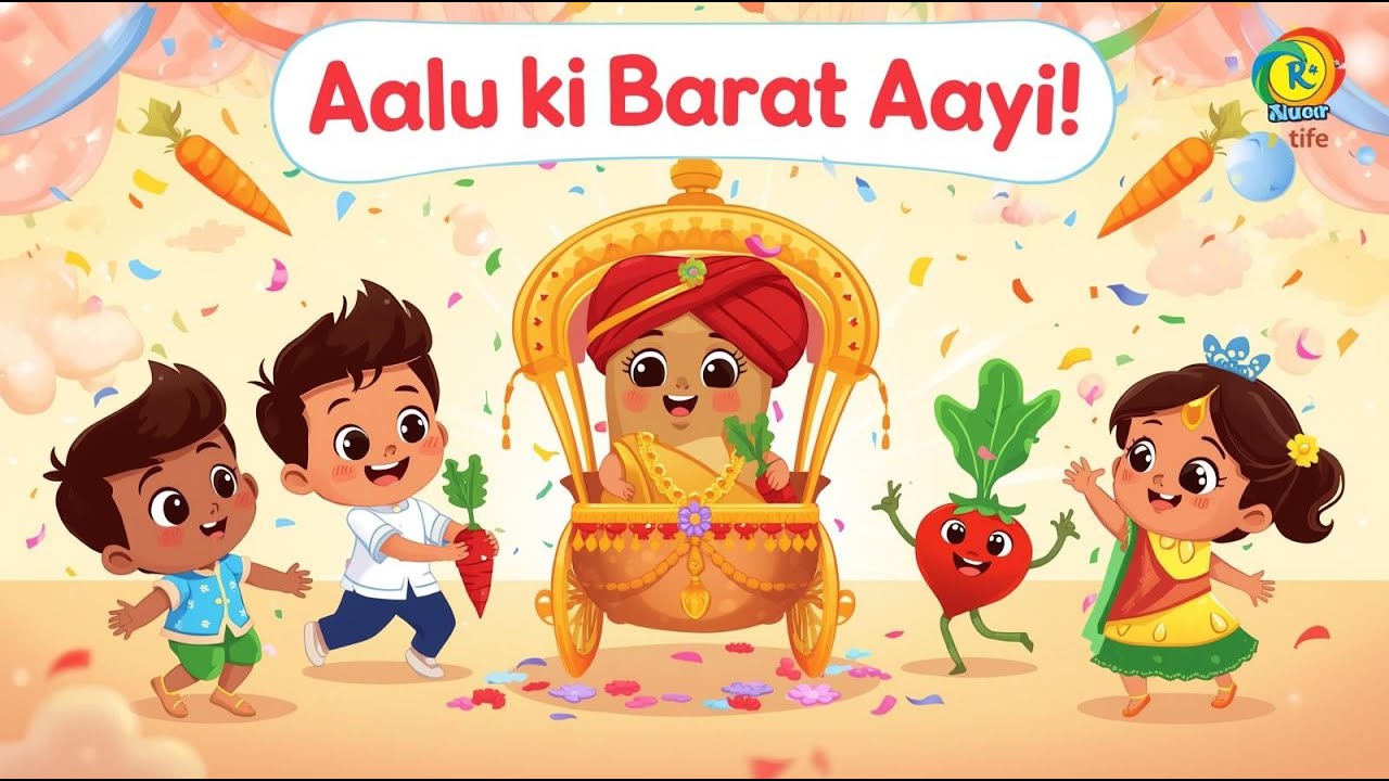 Aalu Ki Barat | Kids Hindi | Hindi Cartoon Video | आलू की बारात | Popular Kids Rhyme | dodobeats