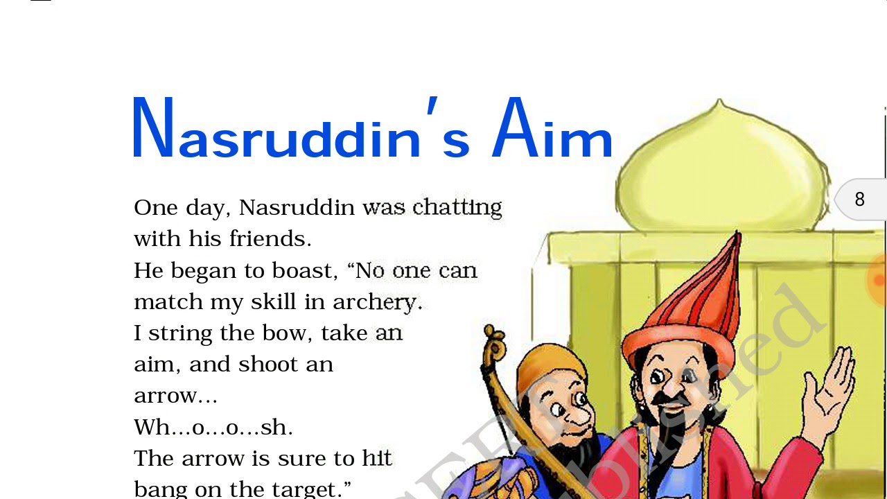 NASRUDDIN'S AIM NCERT CLASS 4TH ENGLISH FULL EXPLAINATION हिंदी में