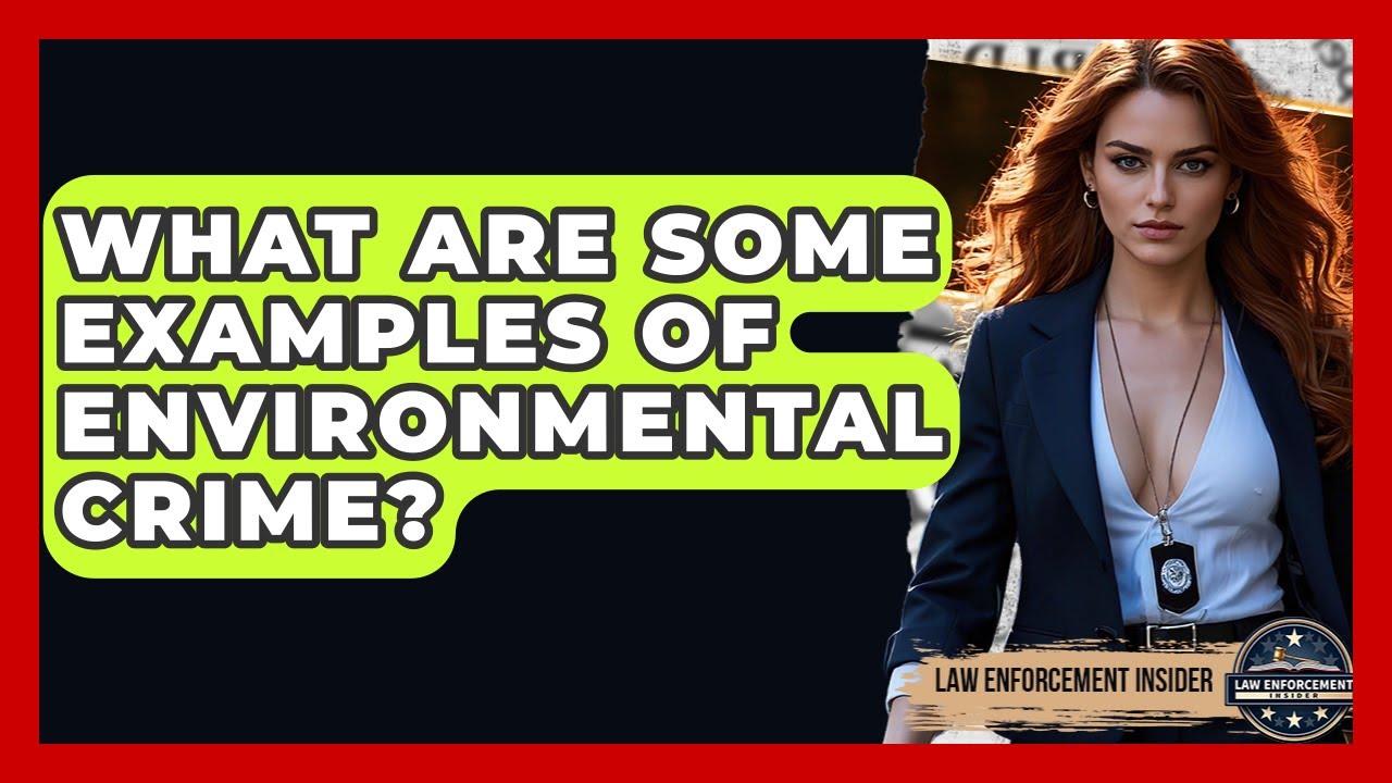 What Are Some Examples Of Environmental Crime? - Law Enforcement Insider