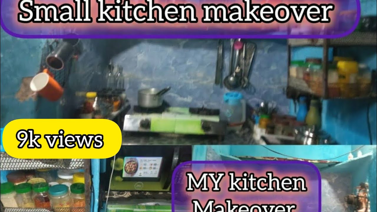 my💁 small kitchen makeover🙏//fully kitchen paint wallpaper makeover🏡motivation video