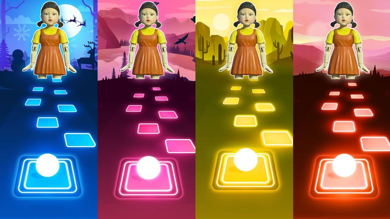 Squid Game vs Squid Game vs Squid Game vs Squid Game - Tiles Hop EDM Rush