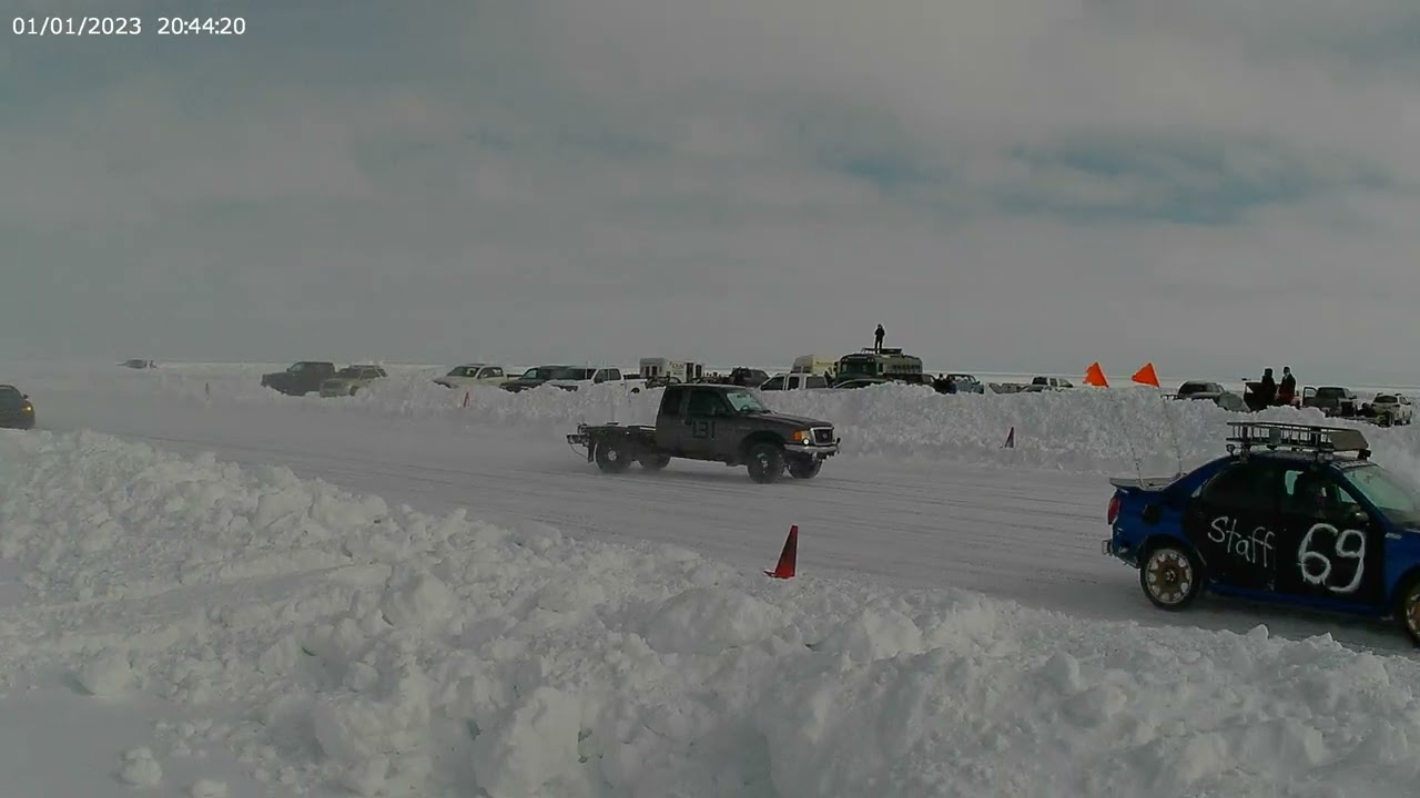 FULL ICE DRIFTING CLASS. Gimli, MB Ice Racing. SORRY, wind noise!