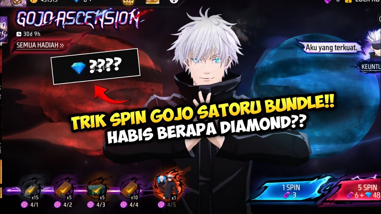 HABISIN SEMUA DIAMOND BUAT SPIN BUNDLE GOJO !! 😱 Spin bundle gojo satoru habis berapa diamond? 