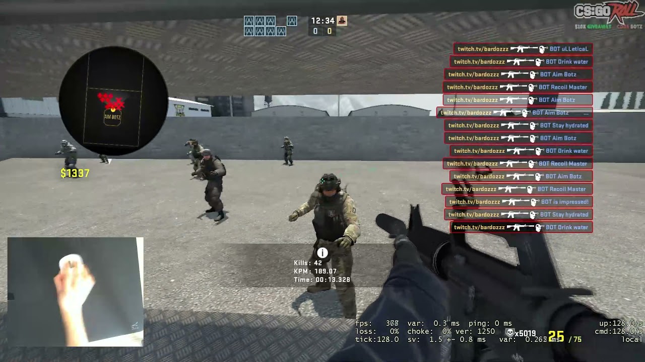 CS:GO aim_botz challenge 31.867s