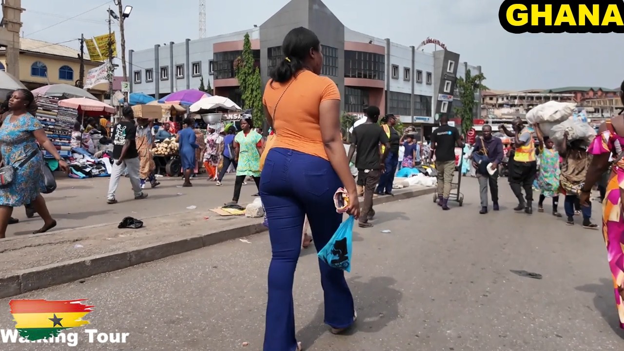 Rural Africa Walking Tour | Exploring Adum Kumasi Ghana Street Life