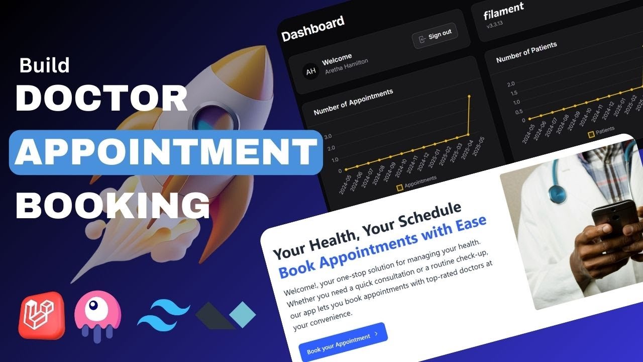 Build a full-stack Doctor Appointment Booking App with TALL Stack & FilamentPHP!