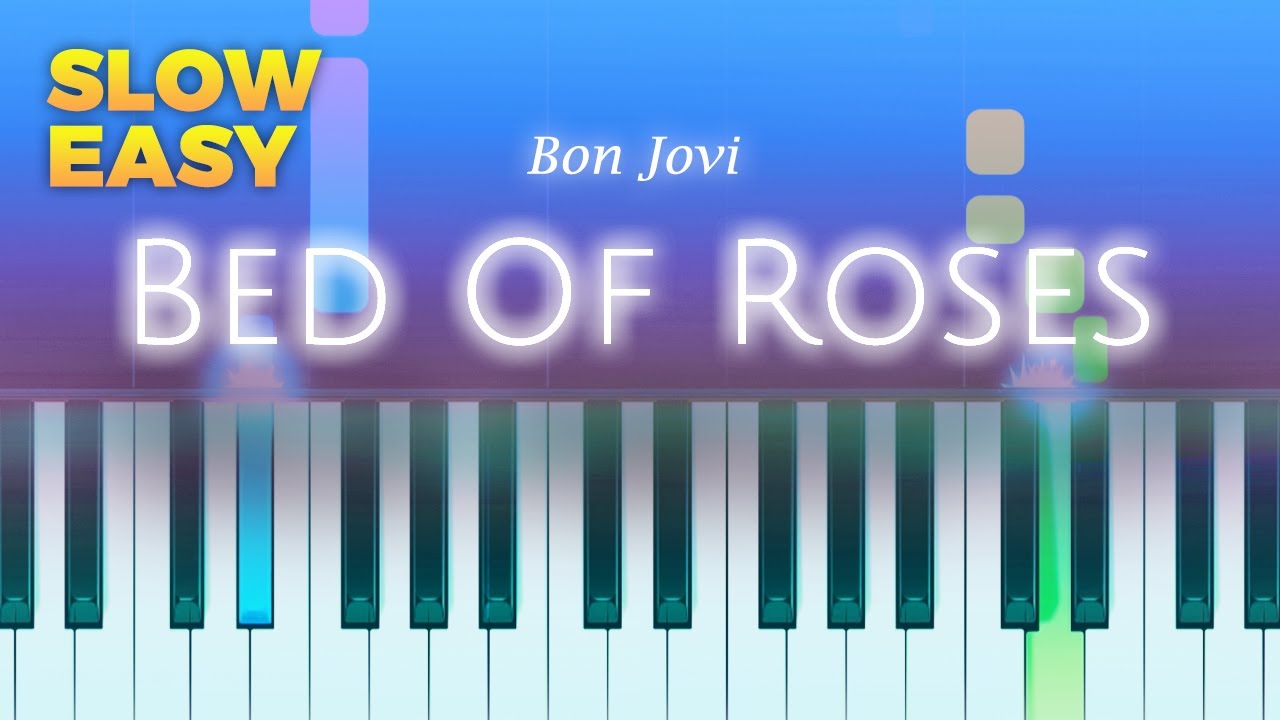 Bon Jovi - Bed Of Roses - SLOW EASY Piano TUTORIAL by Piano Fun Play