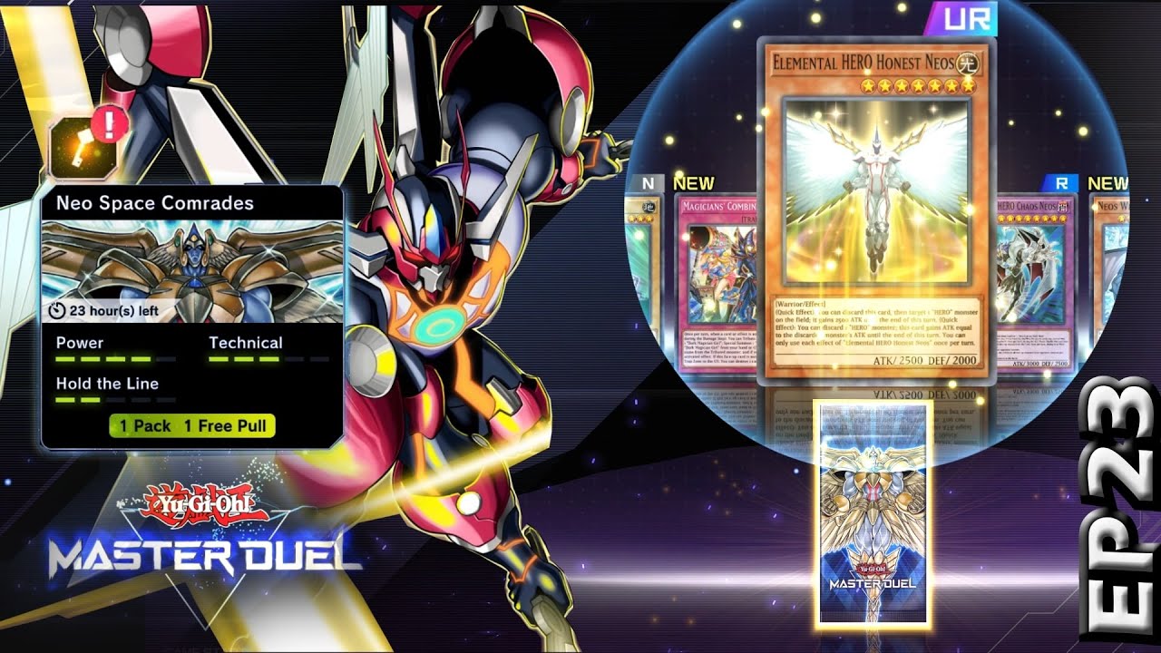 Yu-Gi-Oh! Master Duel Gameplay 23 - Neo Space Comrades Master Packs Opening [Free Packs Trick]