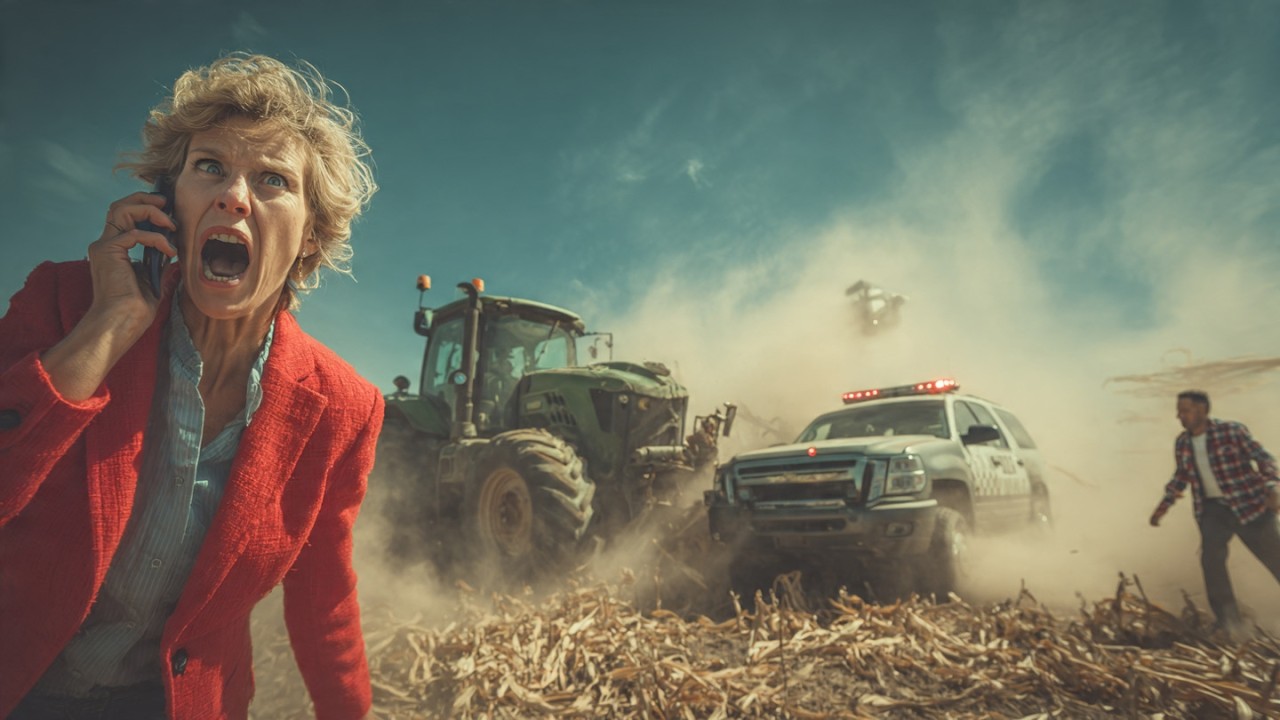 HOA Karen Hit My Tractor During Corn Harvest — Then Called the Police on Me