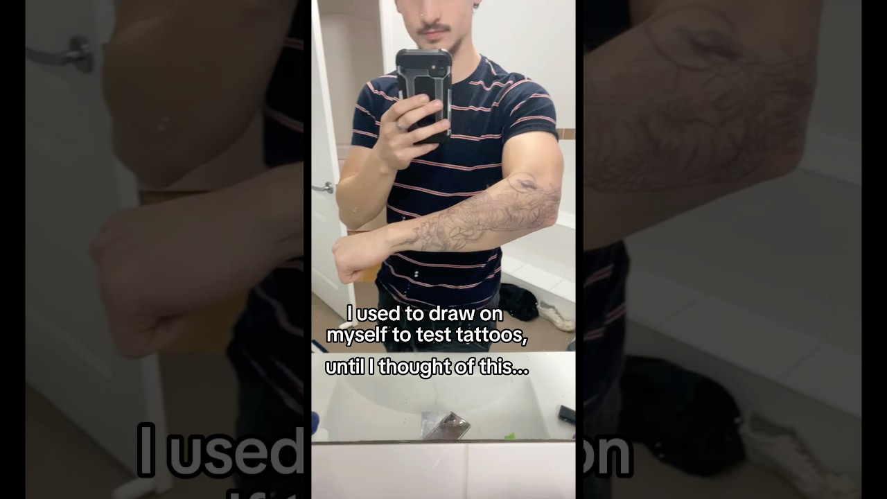 Ich habe alle m&ouml;glichen Arten ausprobiert, Tattoos zu testen&hellip; bis ich das hier gefunden habe 😳🔥 #...