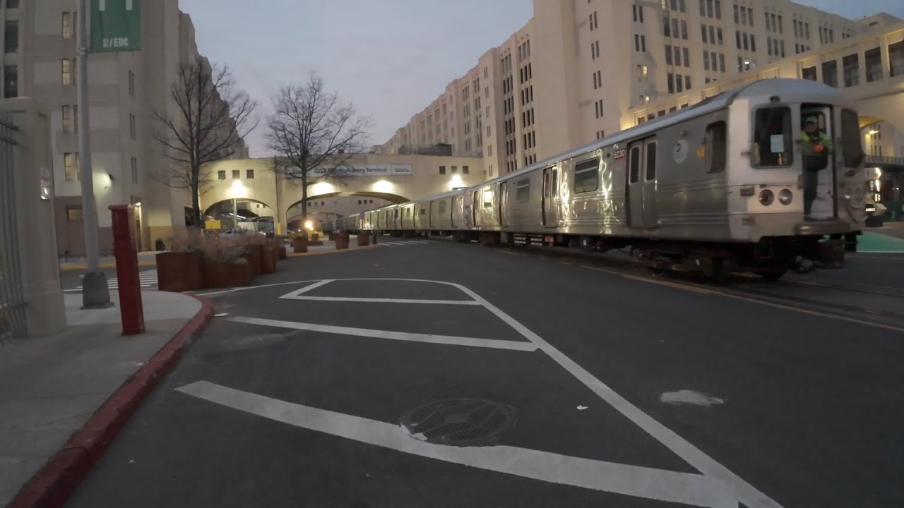 Street running train in Brooklyn
