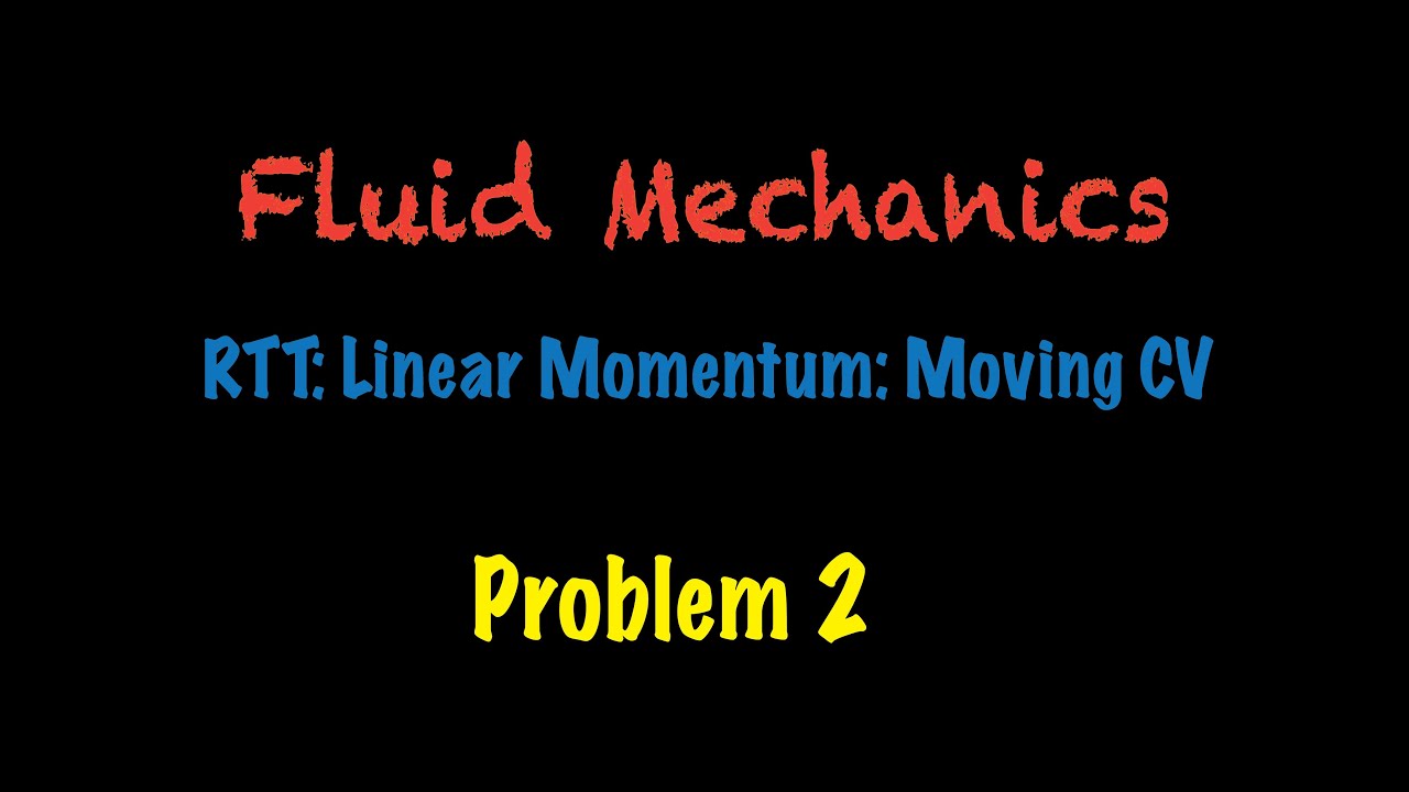 Reynolds Transport Theorem: Linear Momentum: Moving CV