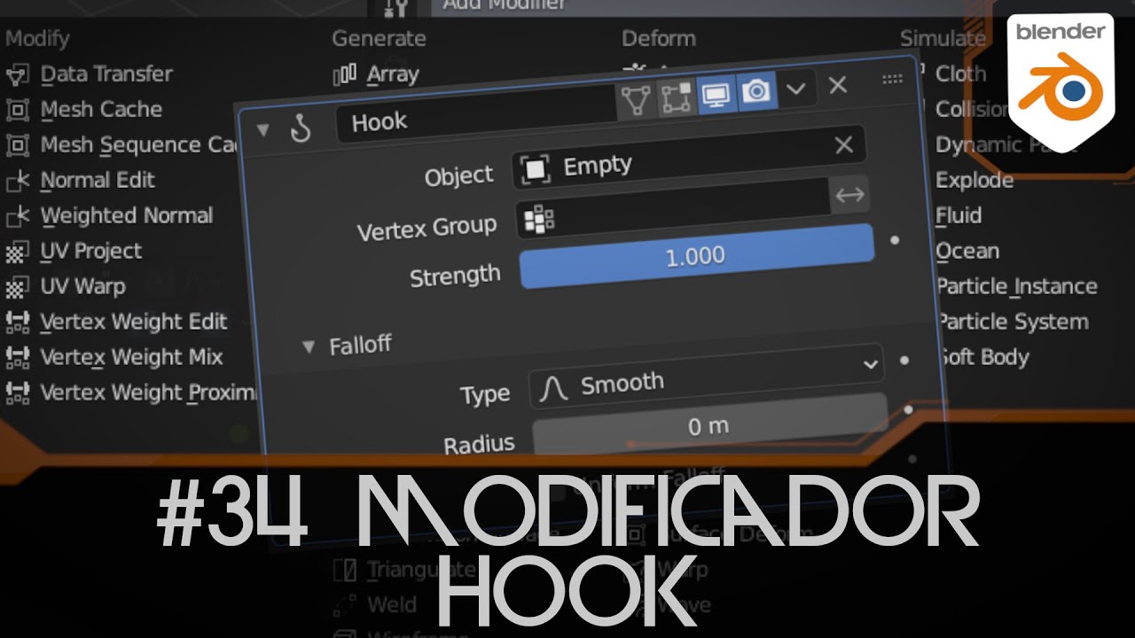 #34 Hook Modifier en Blender 2.9 - Modificadores Blender