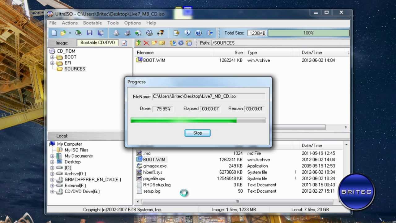 Как извлечь и изменить WIM-файл с помощью GimageX от Britec