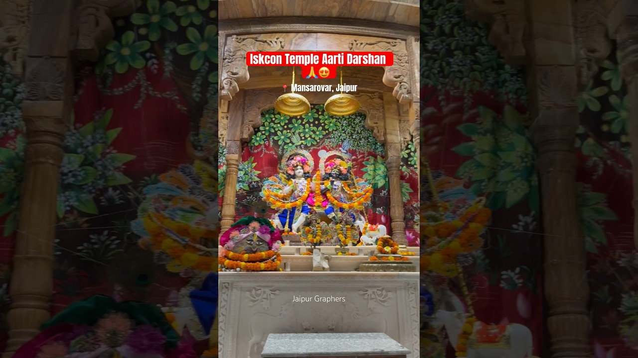 Mansarovar Iskcon Temple Aarti Darshan | Krishna Devotee Dance - Jaipur Graphers #shorts #jaipur