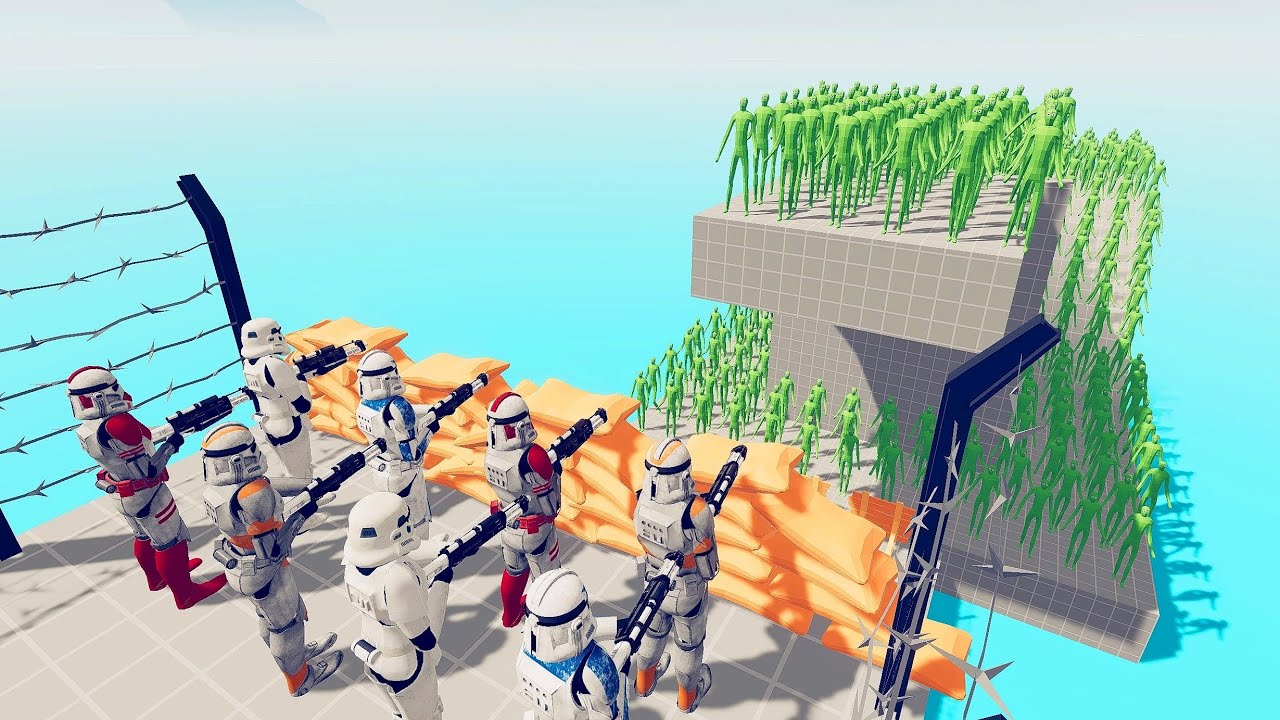 Zombie 100 Units vs Starwars - Totally Accurate Battle Simulator TABS