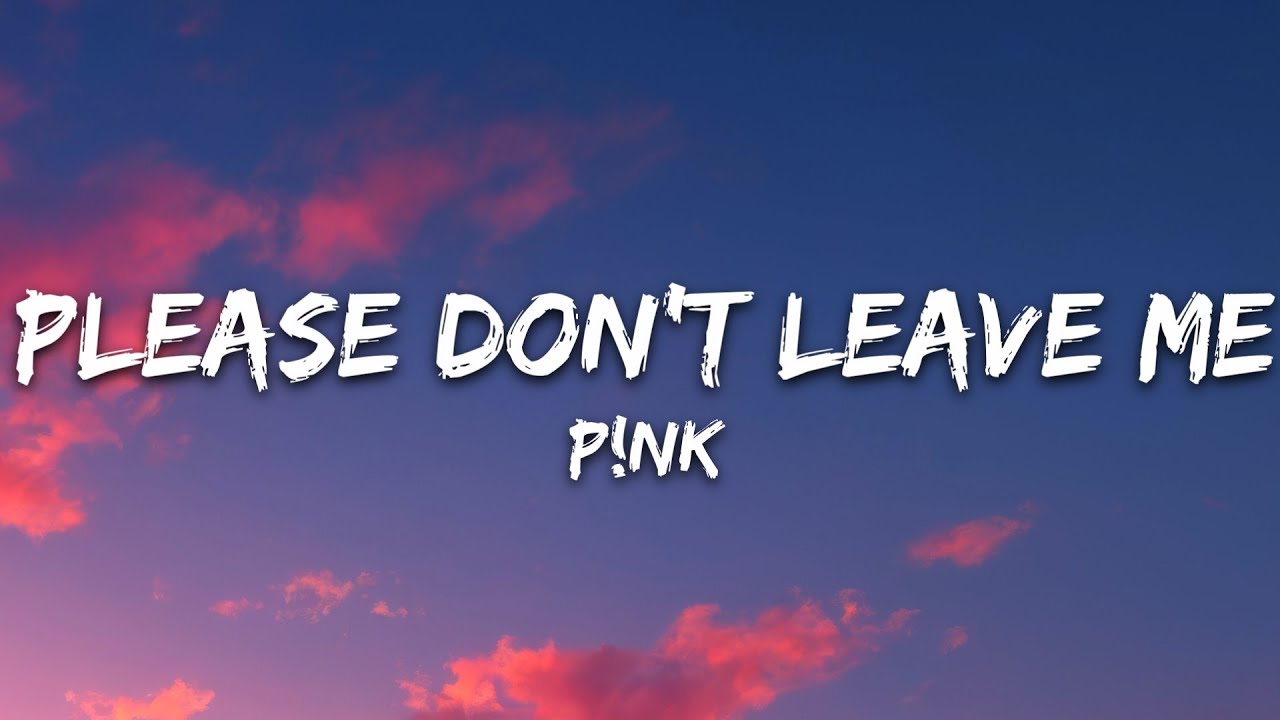 P!nk - Please Don't Leave Me (Lyrics)