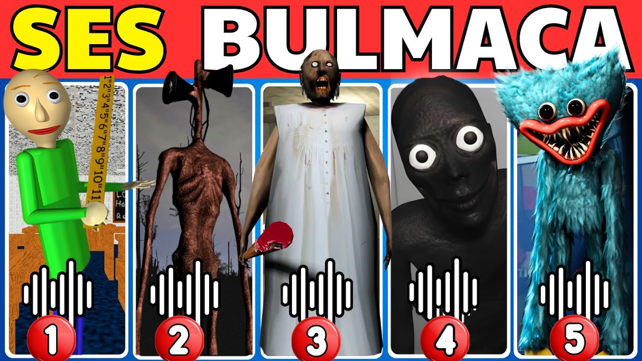 Угадай персонажей хоррор-игр по звукам и эмодзи! 😱🔪 Хэллоуин Викторина | GRANNY, Huggy Wuggy