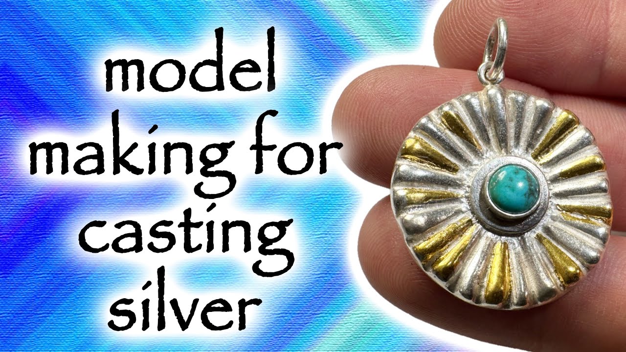 Making a clay model for sand casting silver jewellery.
