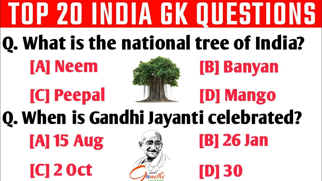 20 Easy India GK Questions And Answers 🤯 MCQs With Answers | India General Knowledge 2026 | Quiz 