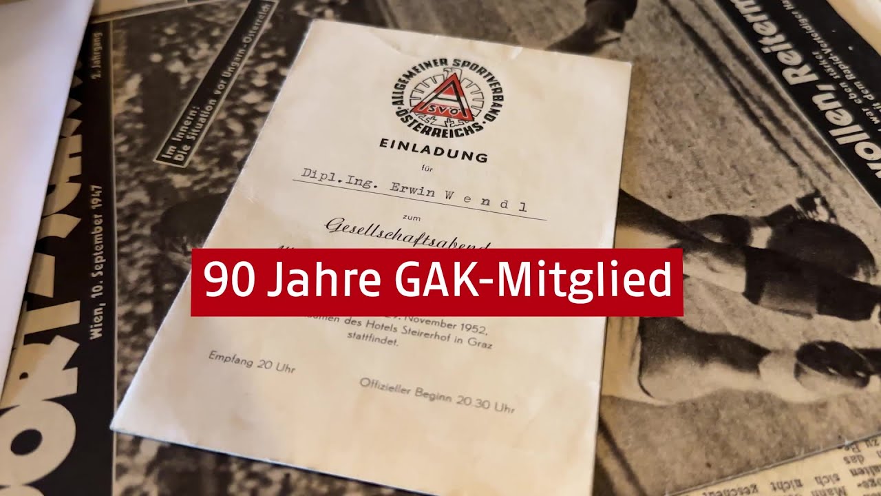 90 Jahre GAK-Mitglied: Der älteste Fan der „Roten“ freut sich aufs Derby