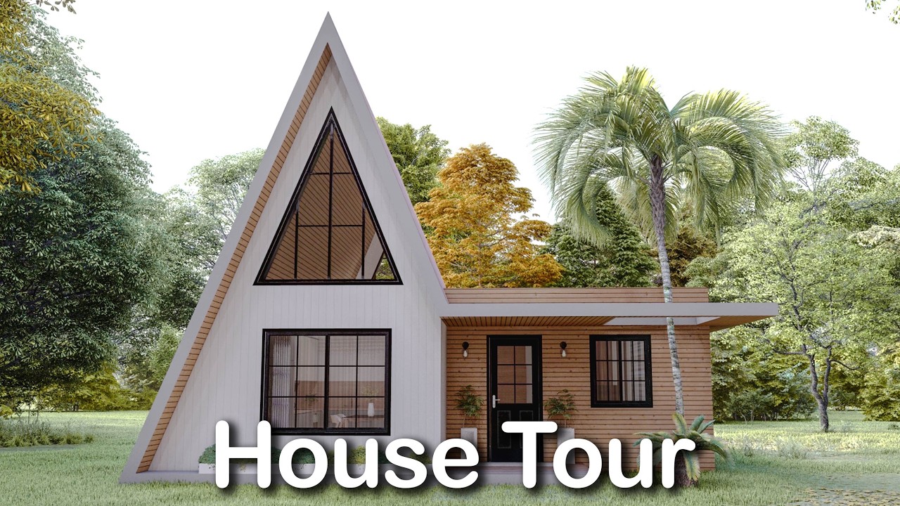 (8x10 Meters) Modern Small House Design | 2 Bedrooms Cabin House Tour | Tiny House Living