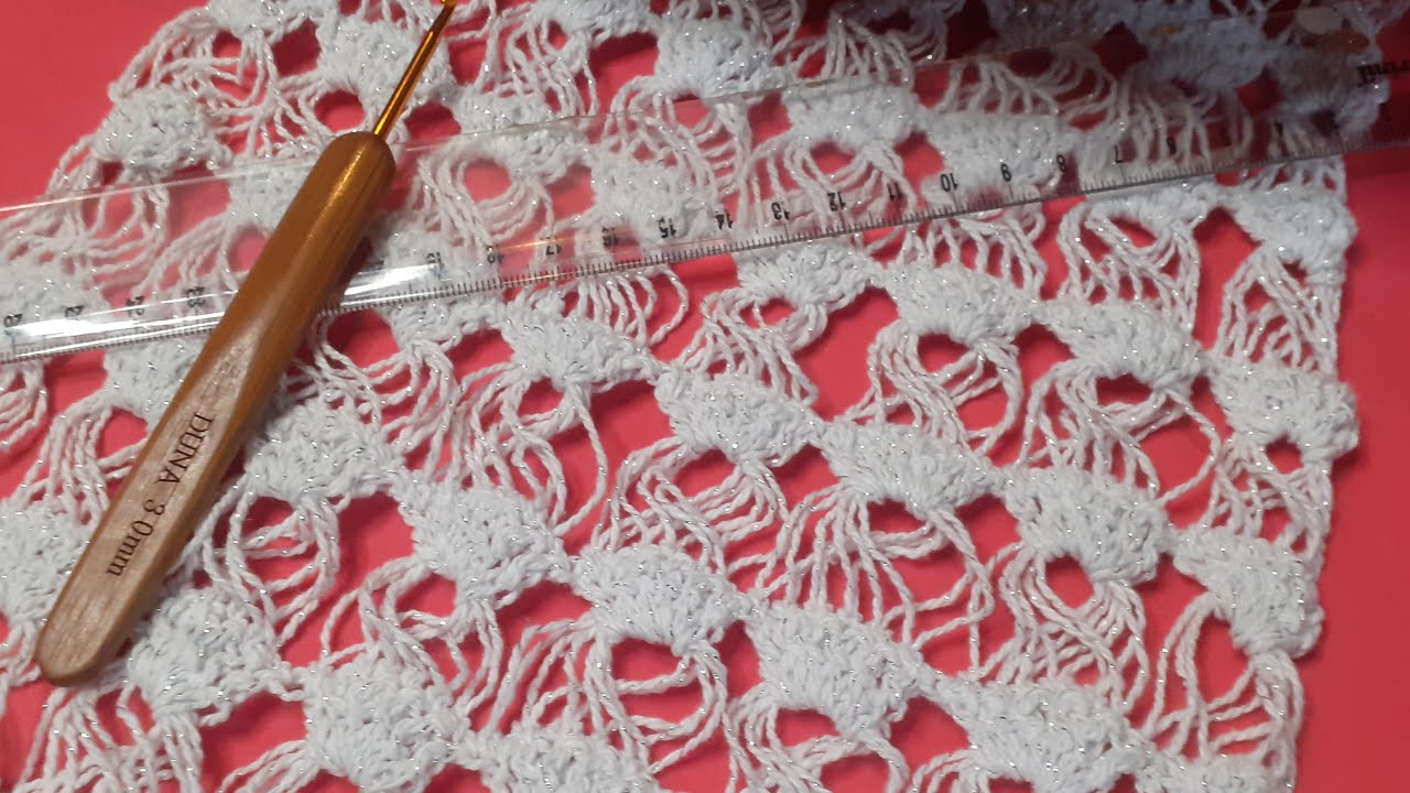 COMO FAZER CROCHÊ PERUANO COM RÉGUA - PADRÃO PARA BLUSAS, VESTIDOS E COLCHAS