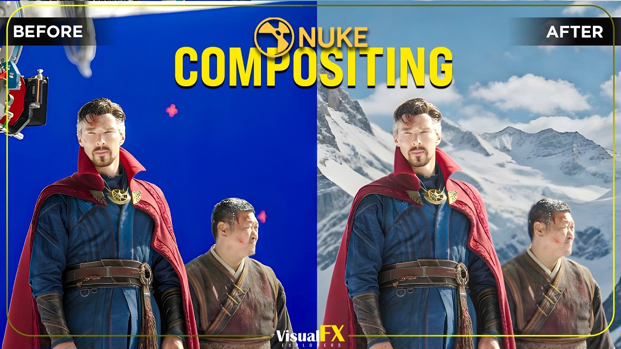 Doctor Strange VFX Breakdown | Blue Screen Keying in Nuke (Speed Compositing)