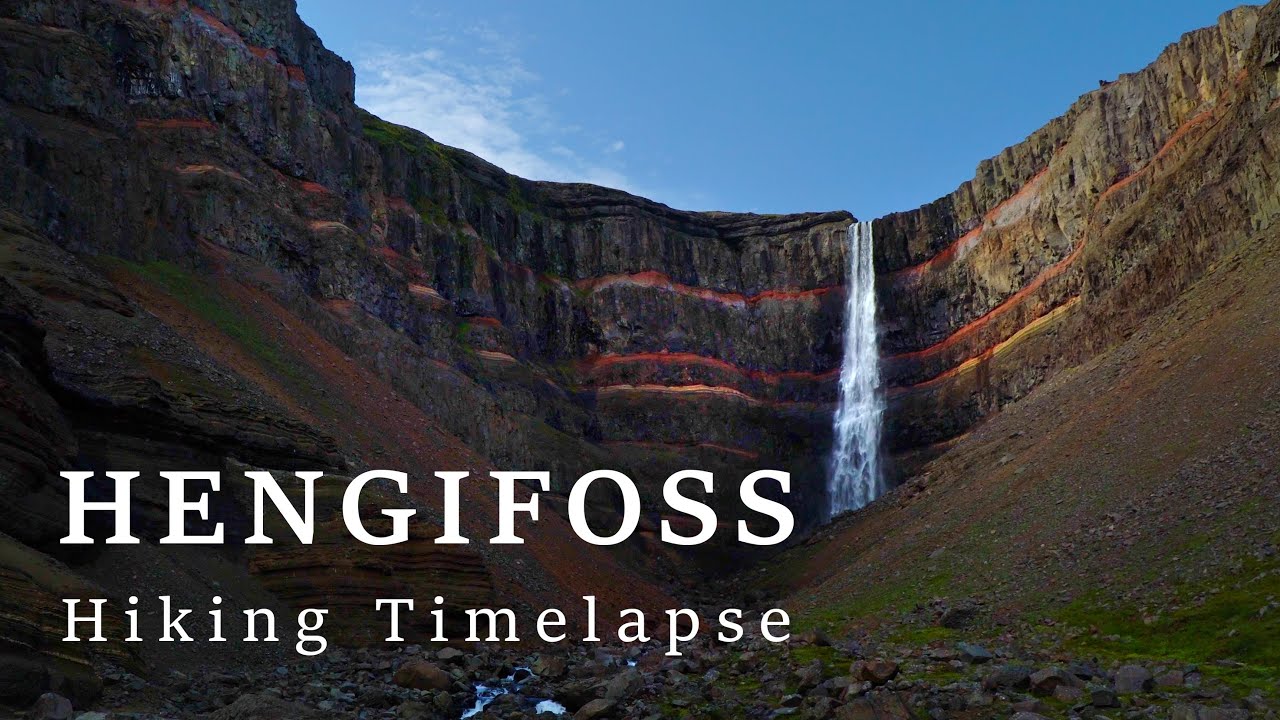 Hiking in Iceland | Hengifoss | Hiking Timelapse