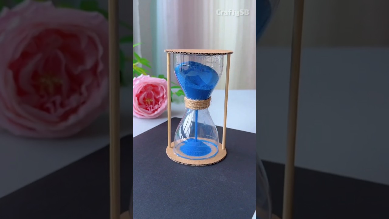 DIY Sand Clock ⏳Easy & Beautiful Craft Idea! #shortsfeed #shorts #sandclockdiy #timecraft #new