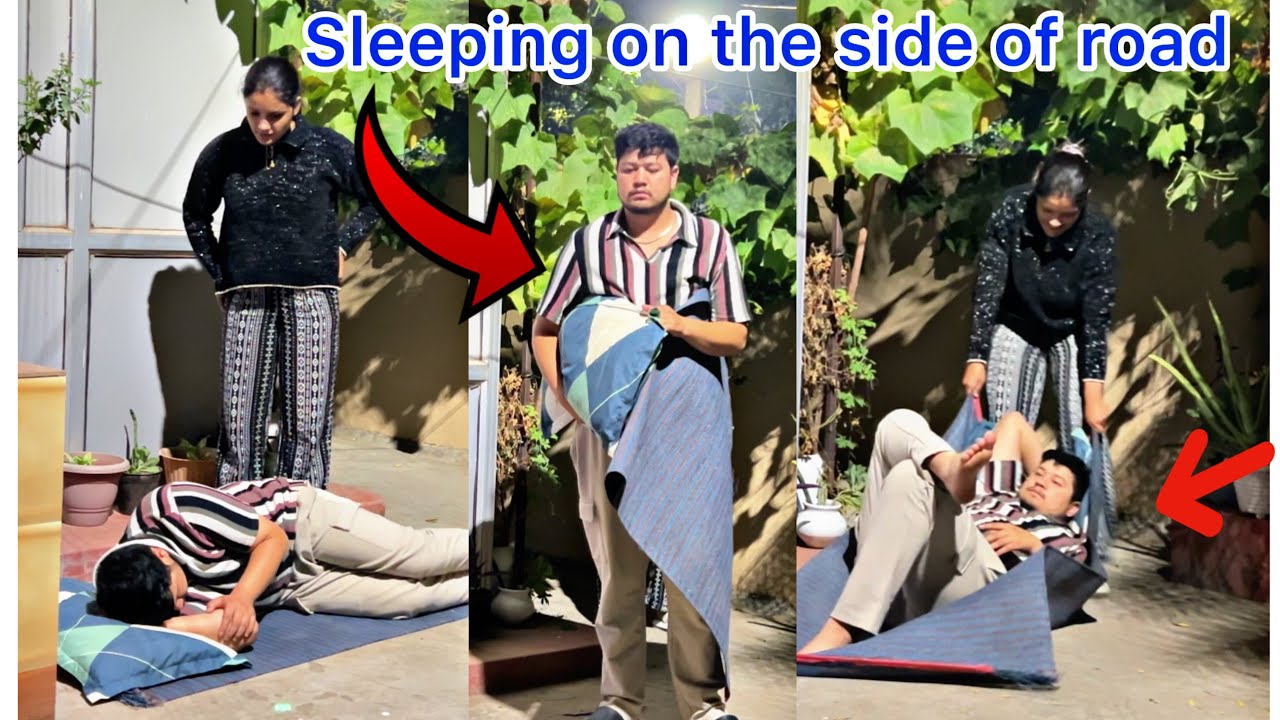 Sleeping On The Side Or The Road 😴|| Prank On Wife ||@NikkRichaVlogs 