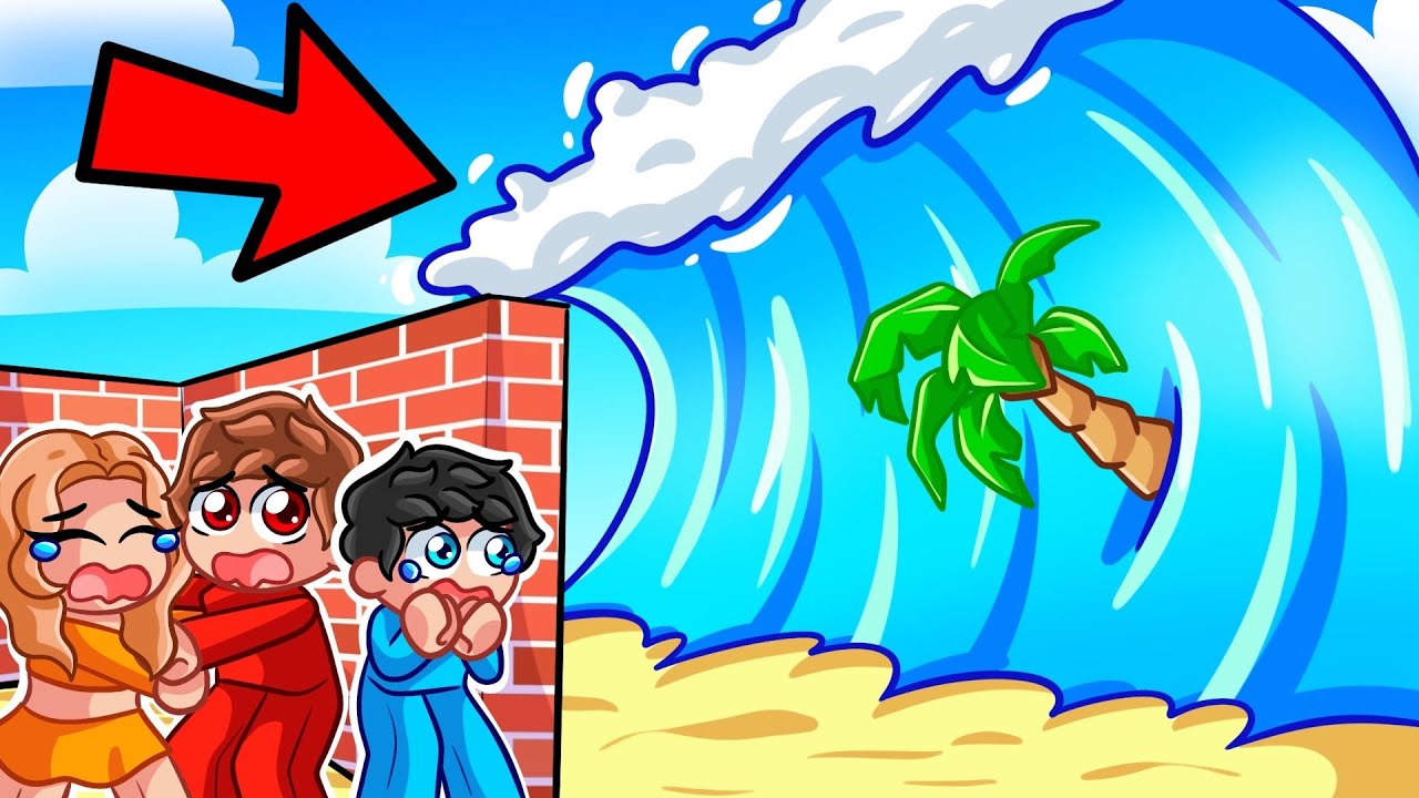 Sobrevive a la OLA GIGANTE de TSUNAMI en Roblox!