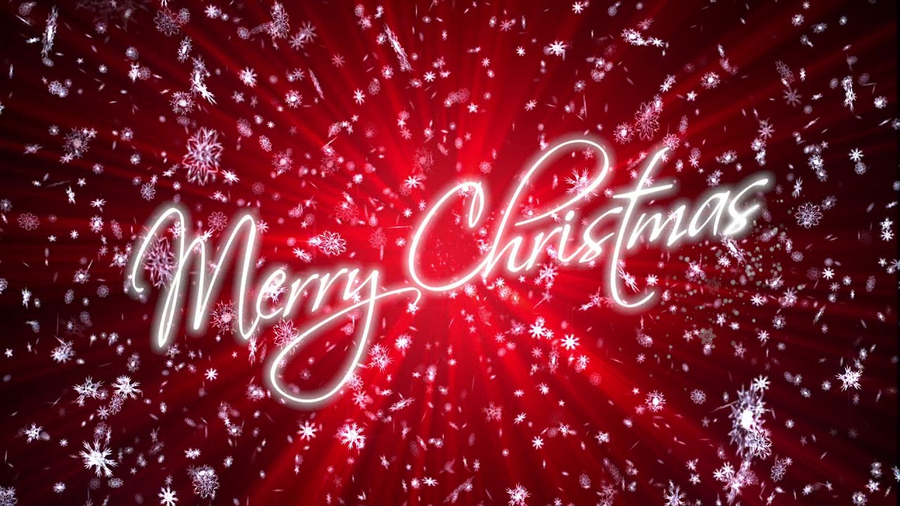 2 Hour Merry Christmas Background in Red and White with Holiday Music