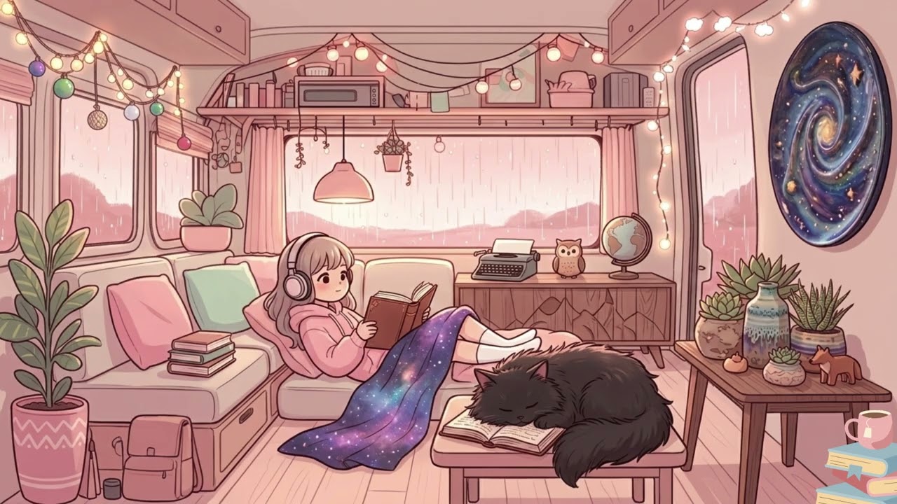 Come Sit for a Moment 📖 | Cozy Reading, Soft Piano & a Sleeping Cat