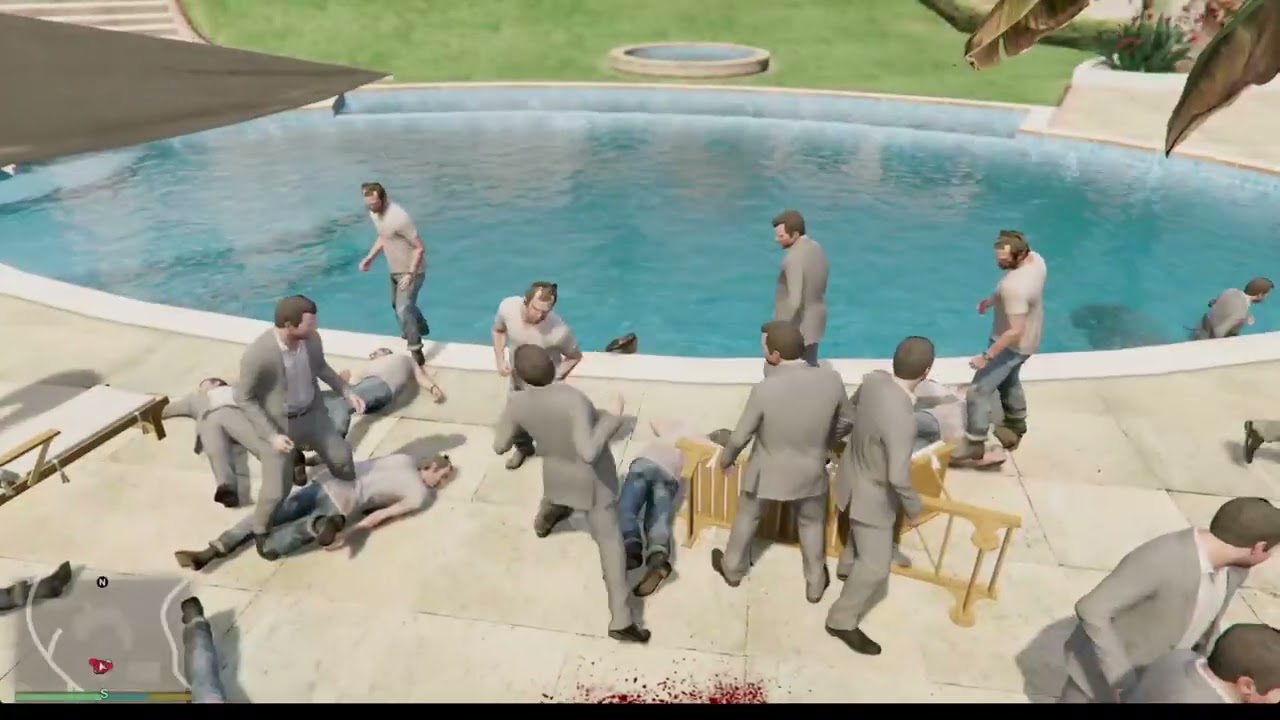 20 Michaels vs. 20 Trevors in GTA V Fight