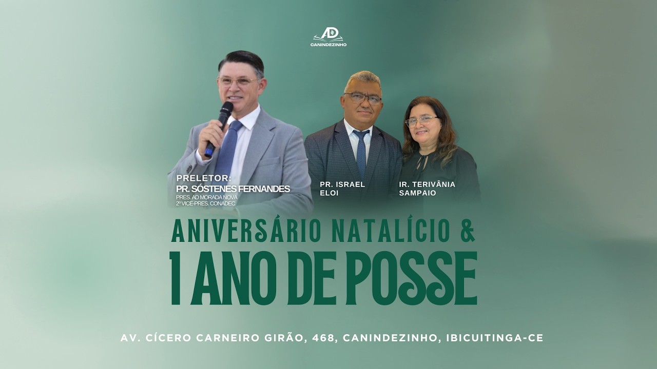 AD Canindezinho | Culto de Gratidão - Aniversário Natalício e 1 ano de Posse - 08/02/2026