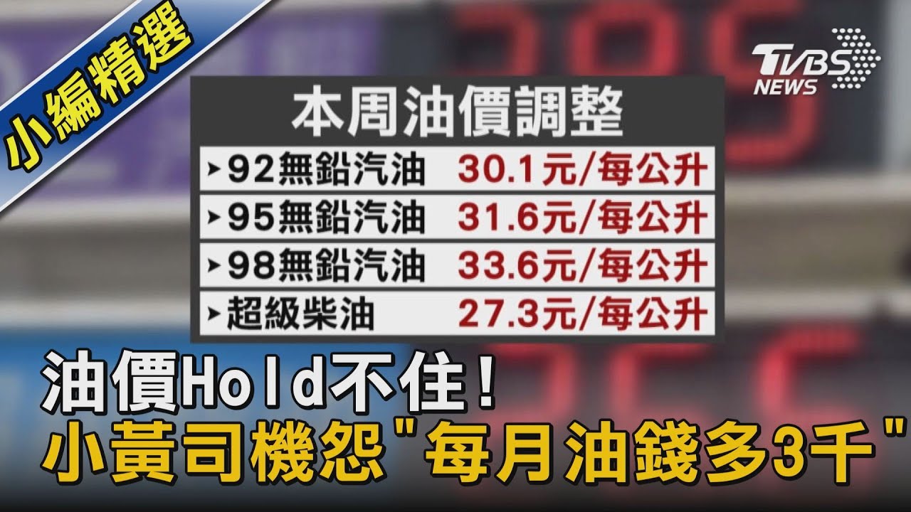 油價Hold不住!  小黃司機怨「每月油錢多3千」｜TVBS新聞