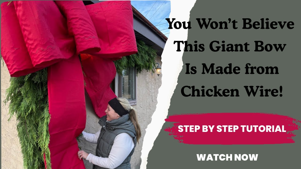 You Won’t Believe This Giant Bow Is Made from Chicken Wire!