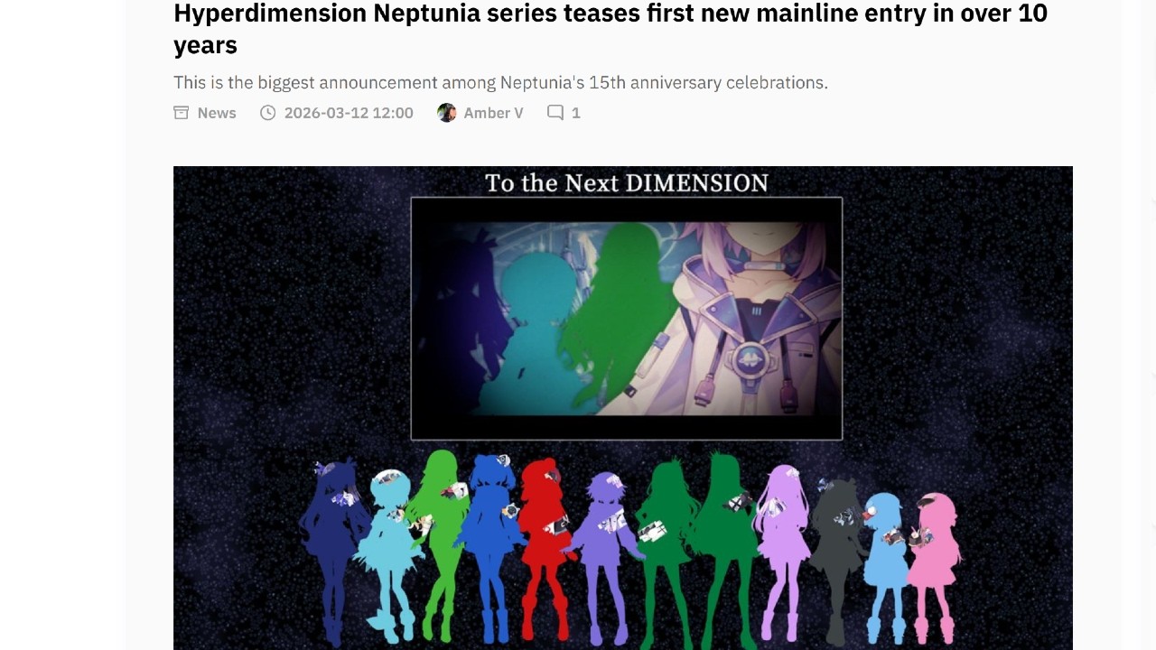 THIS IS NOT A DRILL!!! NEW NEPTUNIA MAINLINE SERIES GAME!!!
