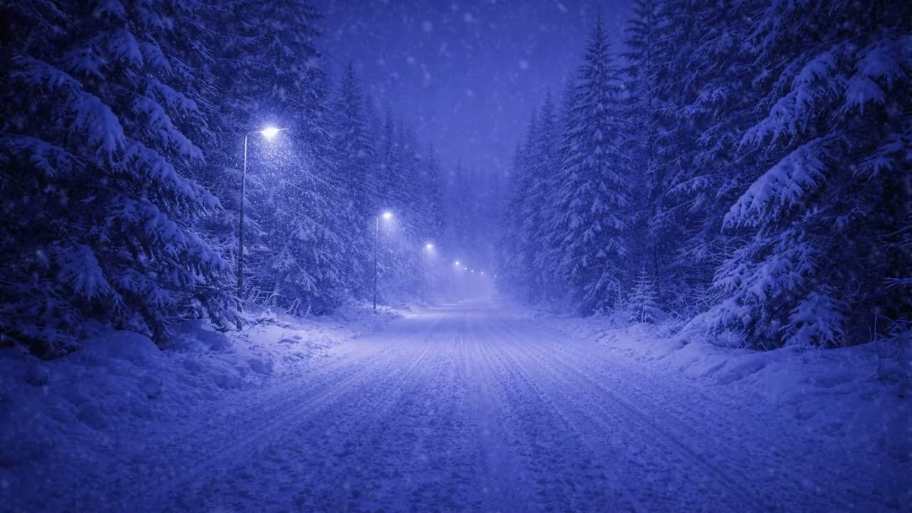 Quiet Snowfall in a Small Town | 3 Hours Sleep Ambience