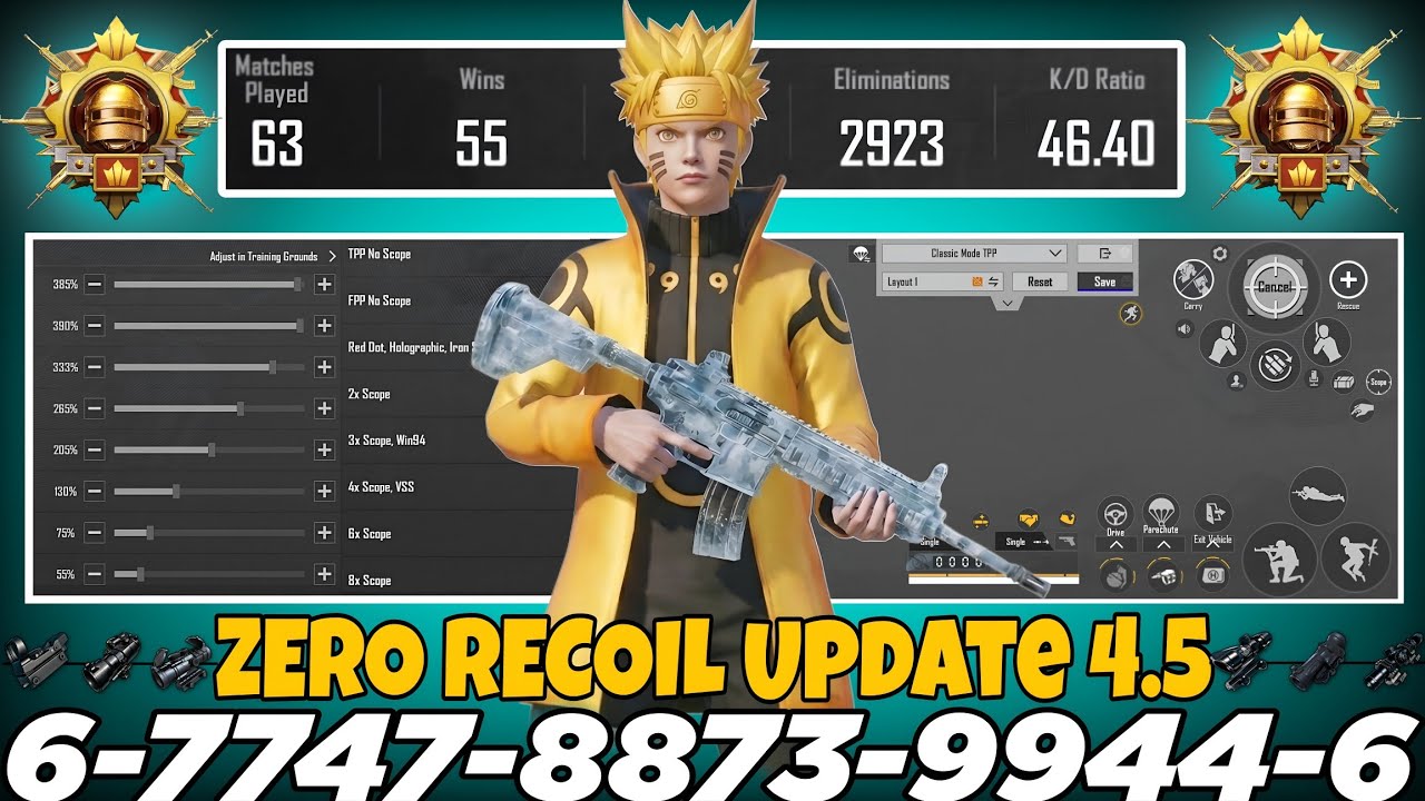 NEW UPDATE 4.5 CODE 🔥 PUBG MOBILE/BGMI SENSITIVITY SETTINGS 2026 | BEST SCOPE SENSITIVITY SETTINGS✅